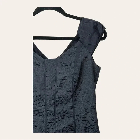 0694. ANTONIO MELANI MINI DRESS SLEEVELESS BLACK IN COLOR 100% SILK SIZE 4 - Picture 2 of 9